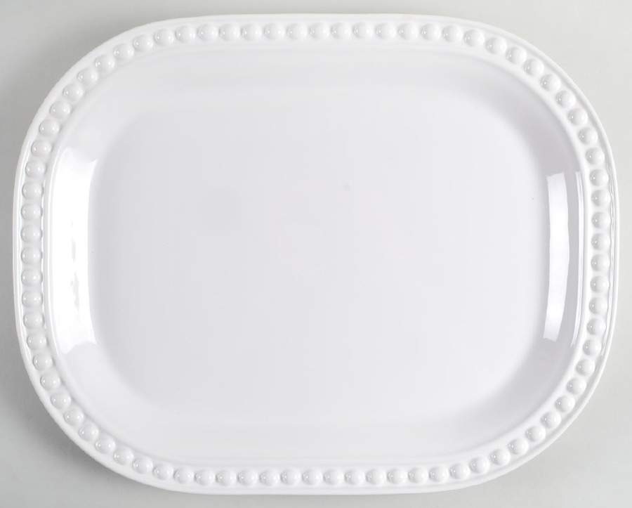 Delmar White 19" Oval Serving Platter by Fapor (Portugal)-1