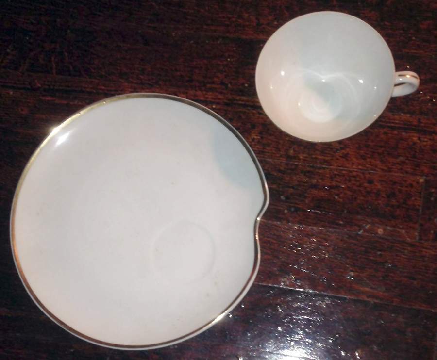 Golden Ring Snack Plate & Cup Set by Fine China of Japan-1