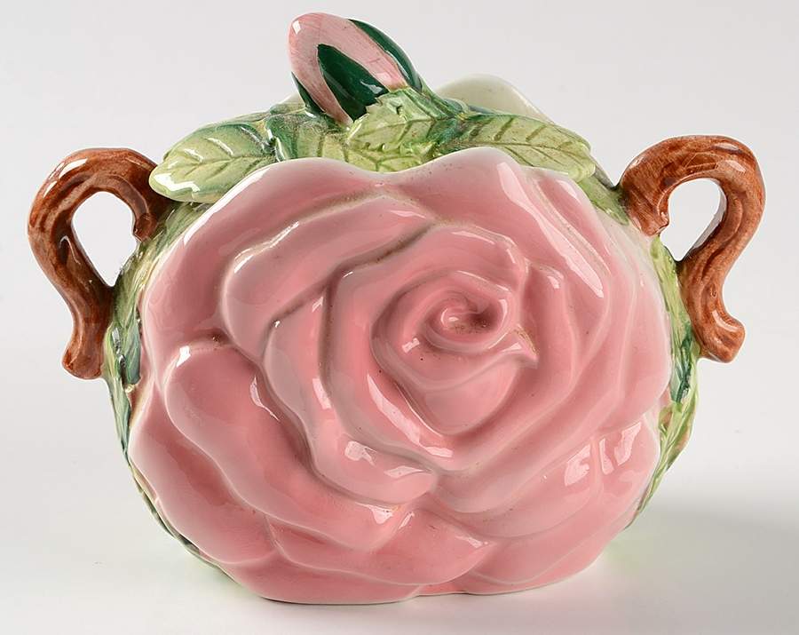 Rose Sugar Bowl & Lid by Fitz & Floyd-1