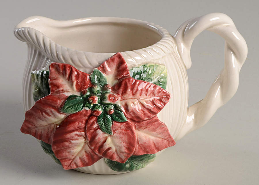 Old World Christmas Poinsettia Creamer by Fitz & Floyd-1
