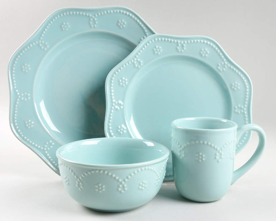 Fontinella Aqua 4 Piece Place Setting by Food Network-1
