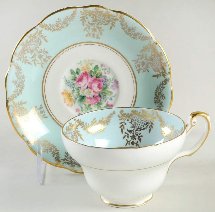 2889 Footed Cup & Saucer Set by Foley-1