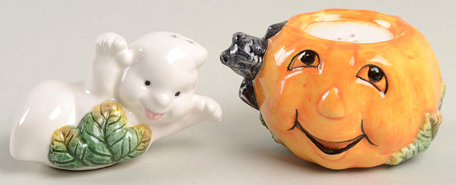 Halloween Party Stacking Salt & Pepper Set by Fitz & Floyd-1