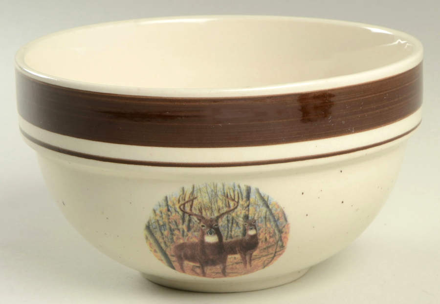 White Tail Buck Soup/Cereal Bowl by Folkcraft-1