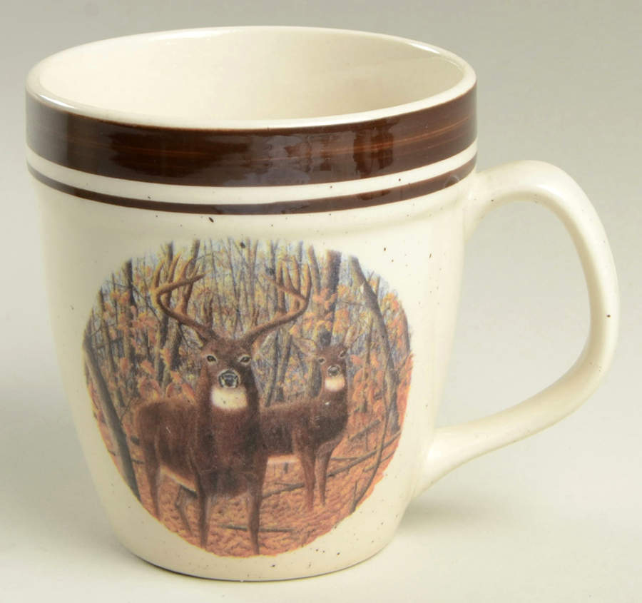 White Tail Buck Mug by Folkcraft-1