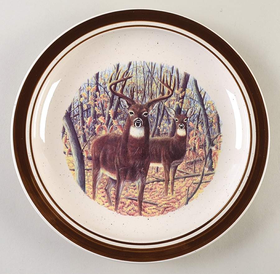 White Tail Buck Dinner Plate by Folkcraft-1