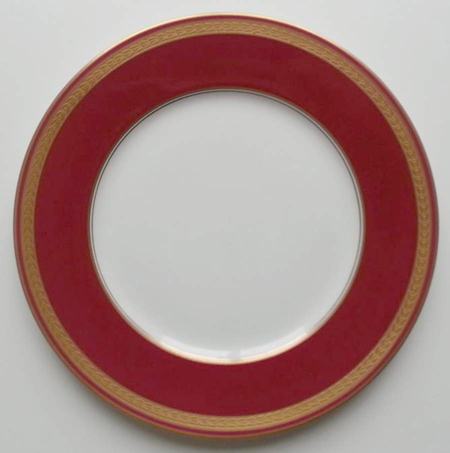 02204 Maroon Salad Plate by Furstenberg-1