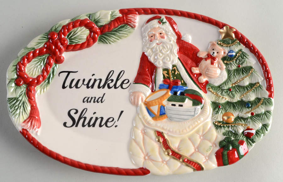 Night Before Christmas Sentiment Tray by Fitz & Floyd-1