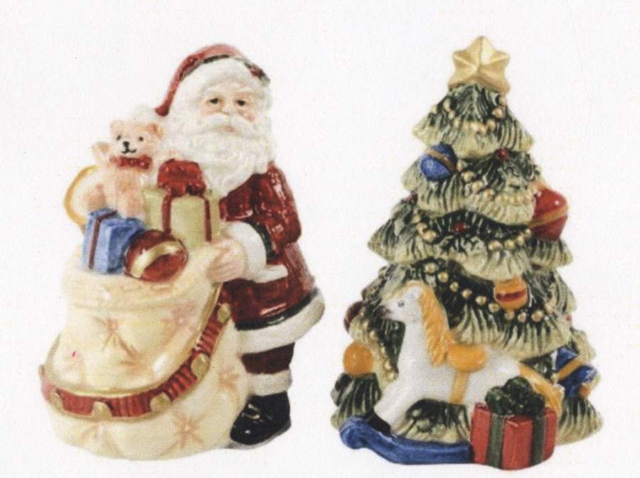 Night Before Christmas Figural Salt & Pepper Set by Fitz & Floyd-1