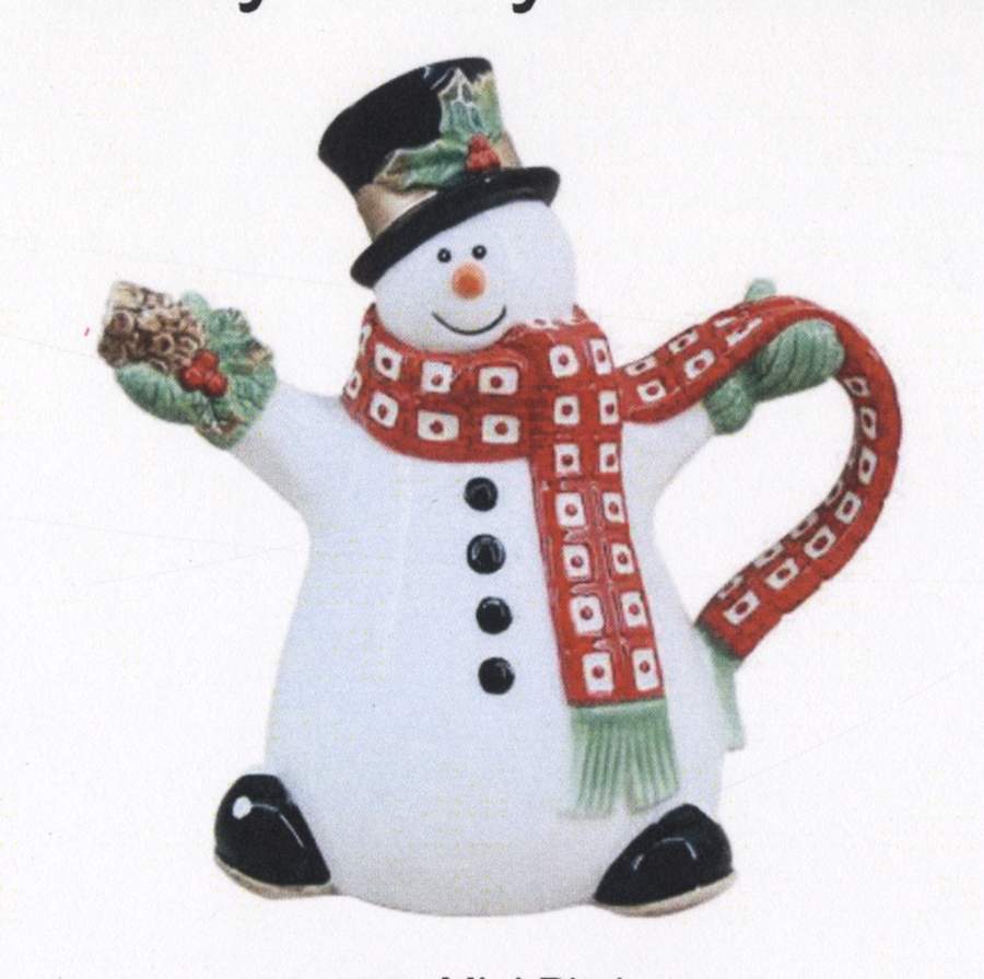 Holly Berry Snowman Figural Pitcher by Fitz & Floyd-1