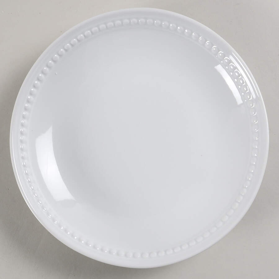 Everyday White Beaded Coupe Salad Plate by Fitz & Floyd-1