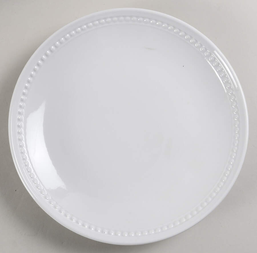 Everyday White Beaded Coupe Dinner Plate by Fitz & Floyd-1