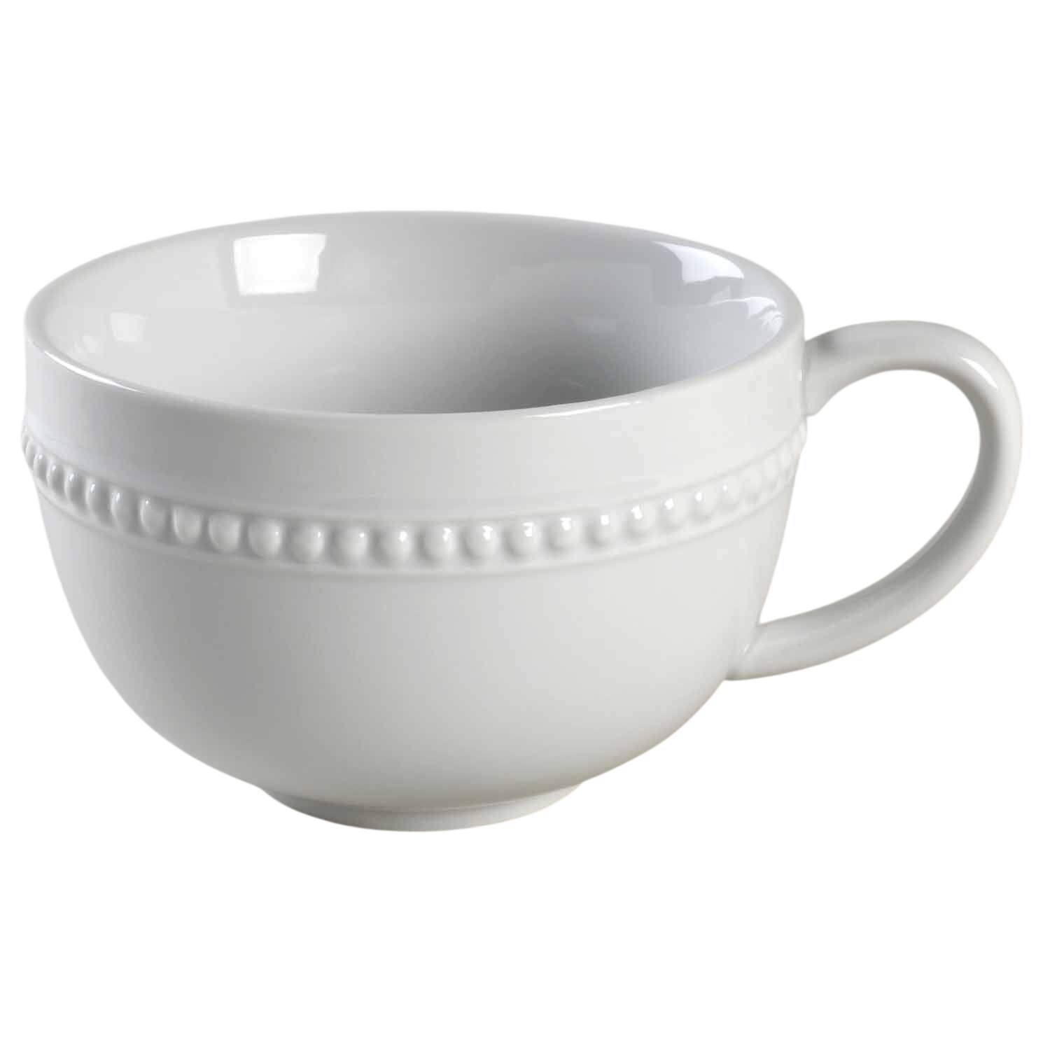 Everyday White Beaded Soup Mug by Fitz & Floyd-1