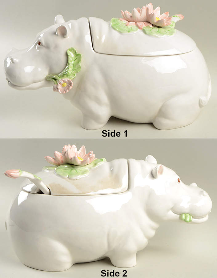 Hippo Tureen & Lid w/Ladle by Fitz & Floyd-1