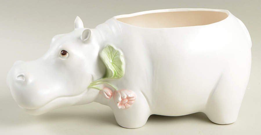 Hippo Cachepot by Fitz & Floyd-1