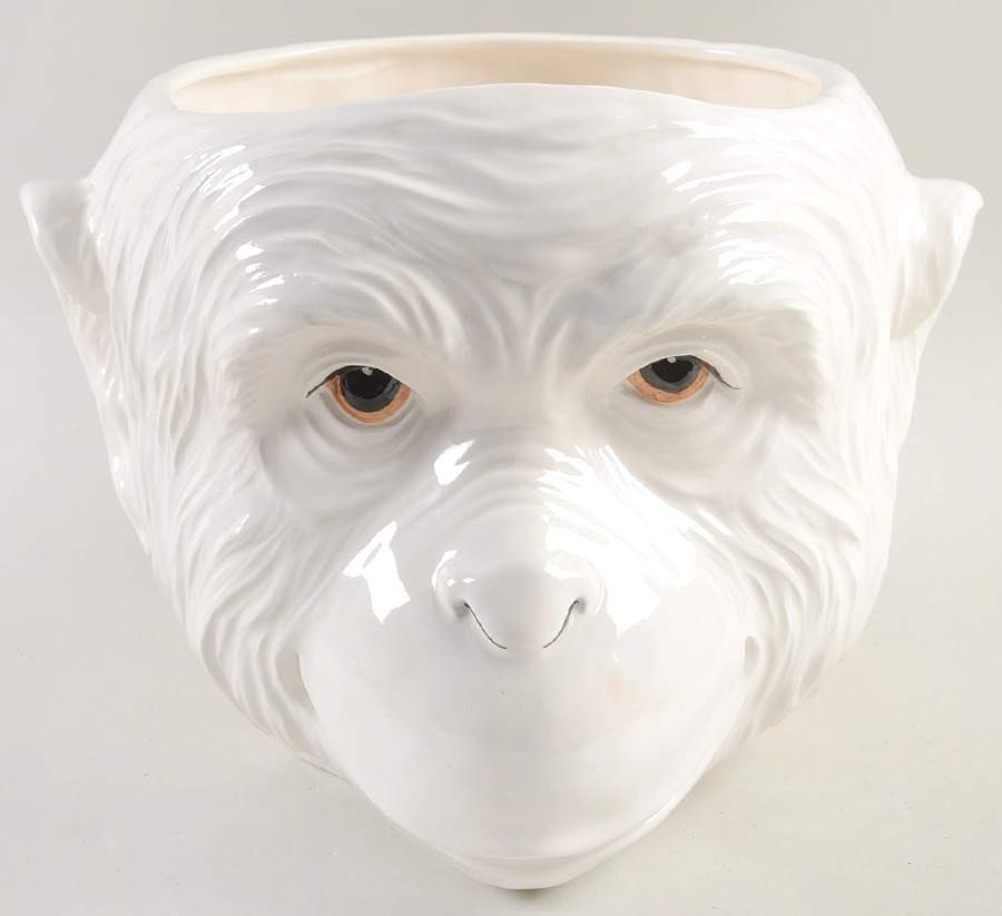 Monkey Business Large Monkey Head Planter by Fitz & Floyd-1
