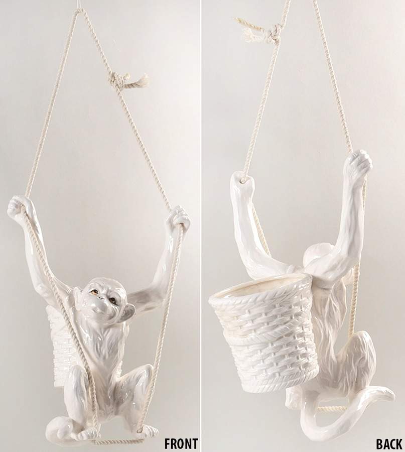 Monkey Business Hanging Planter by Fitz & Floyd-1