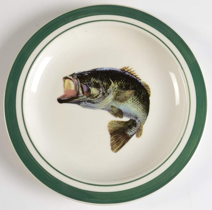 Jumping Bass Salad Plate by Folkcraft-1