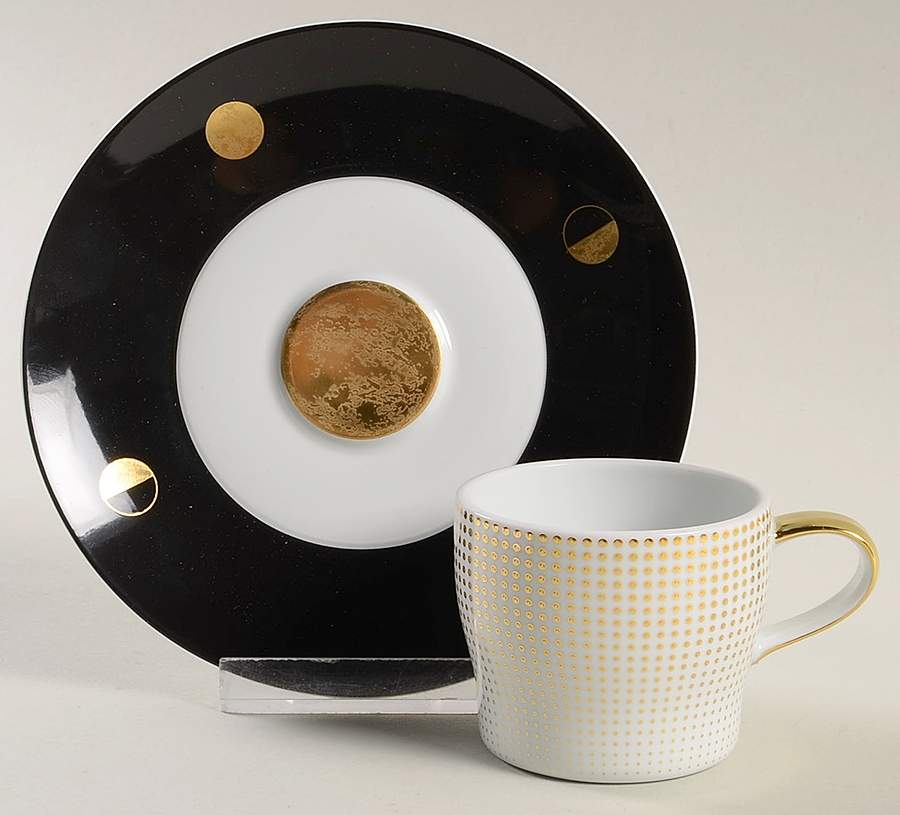 Clair de Lune Espresso Cup and Saucer Set by Furstenberg-1