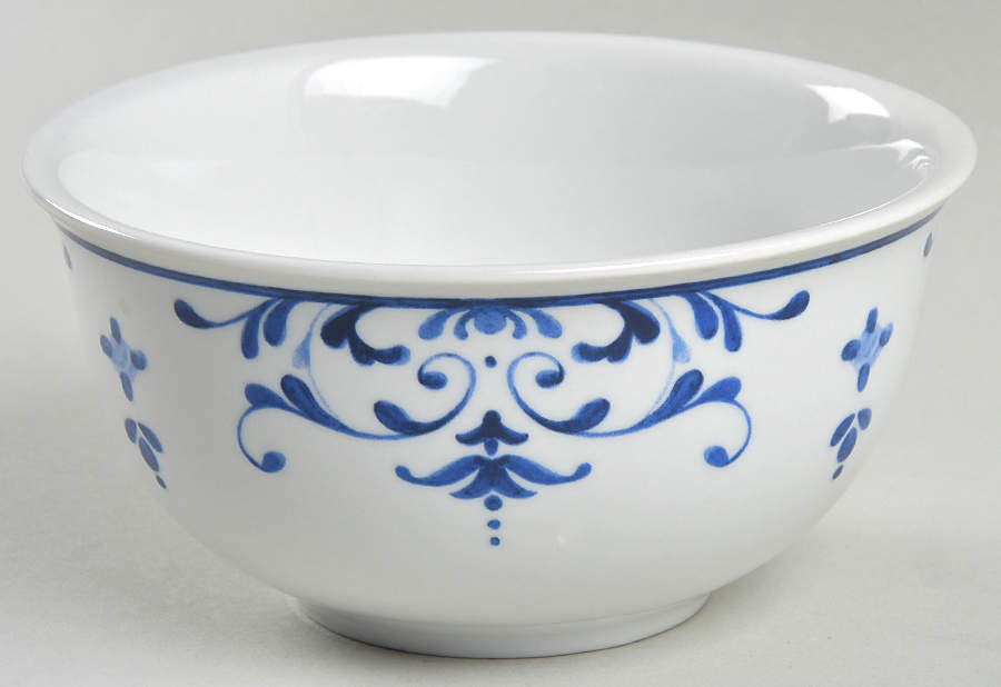 Everyday White (Infusion, Blue Scrolls) Rice Bowl by Fitz & Floyd-1