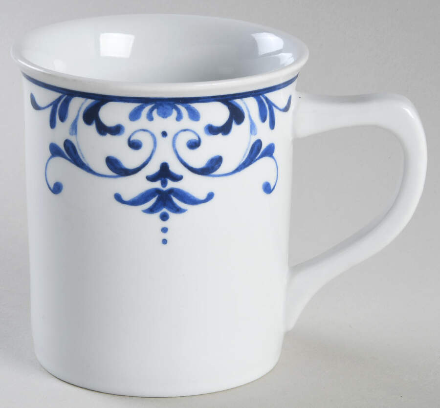 Everyday White (Infusion, Blue Scrolls) Mug by Fitz & Floyd-1