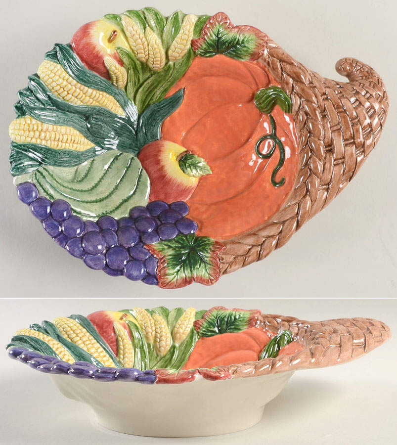 Scarecrow 12" Figural Serving Bowl by Fitz & Floyd-1