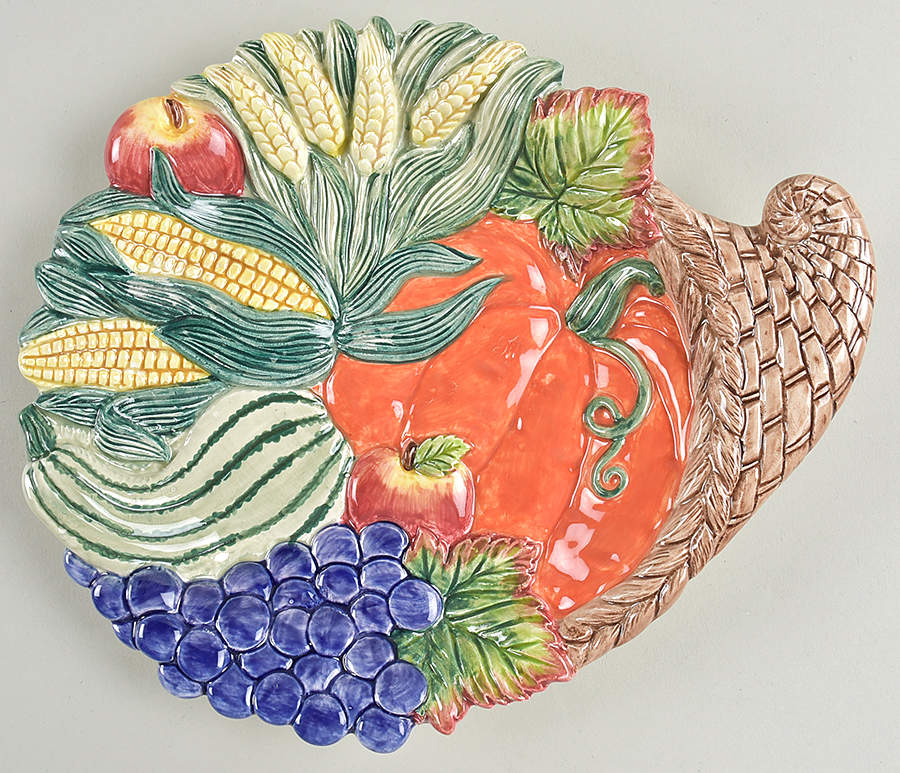 Scarecrow Figural Canape Plate by Fitz & Floyd-1