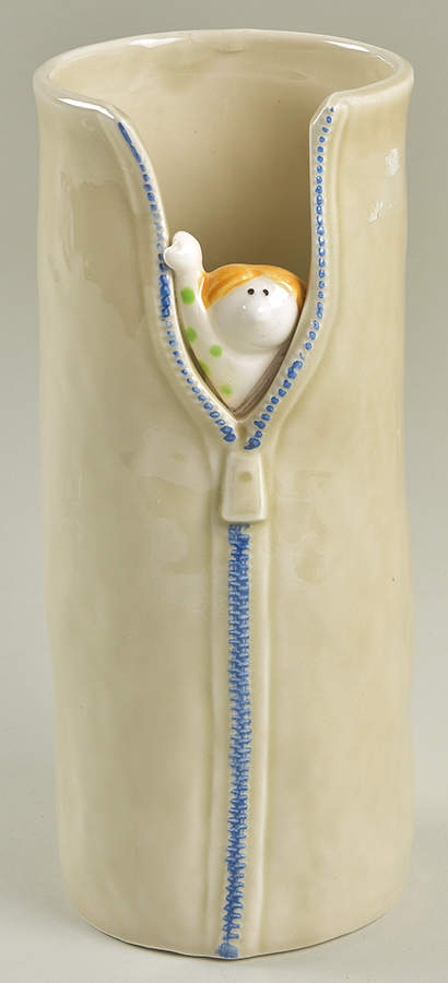 Zip Up 7" Vase by Fitz & Floyd-1