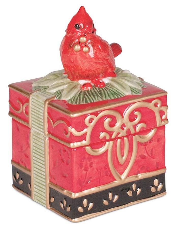 Winter Claus Square Box with Lid by Fitz and Floyd-1