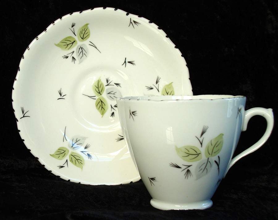 807 Footed Cup & Saucer Set by Thomas Forester & Sons-1