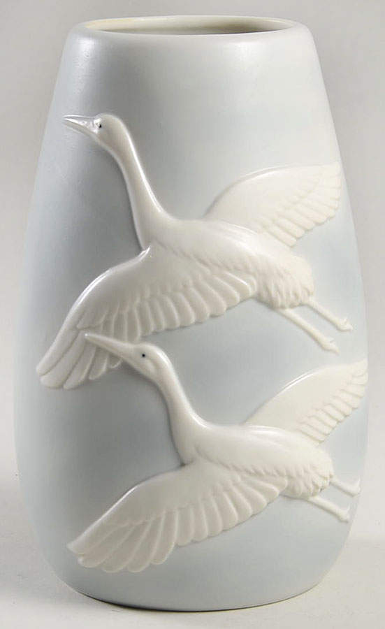 Nikko Crane 8" Vase by Fitz & Floyd-1