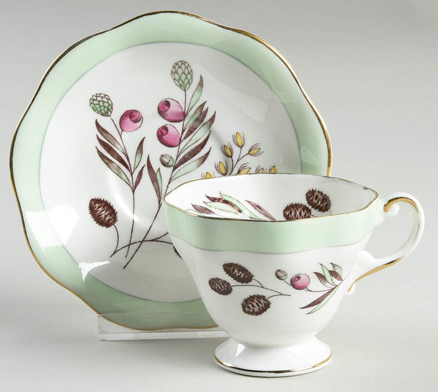 7245 Footed Cup & Saucer Set by Foley-1