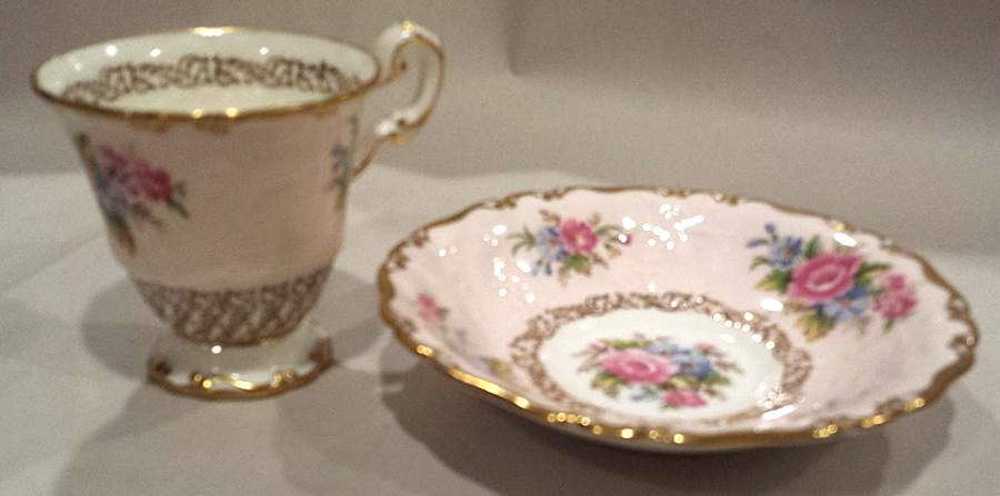 3143 Footed Cup & Saucer Set by Foley-1