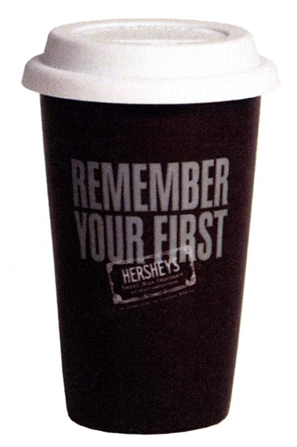 Remember Your First (Chocolate Lovers) Travel Tumbler & Silicone/Plastic Lid by Fitz & Floyd-1