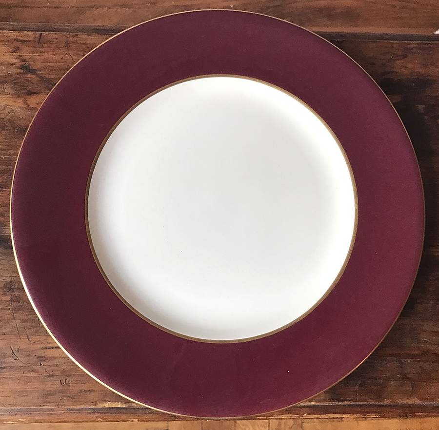 5970 Maroon Dinner Plate by Fondeville-1