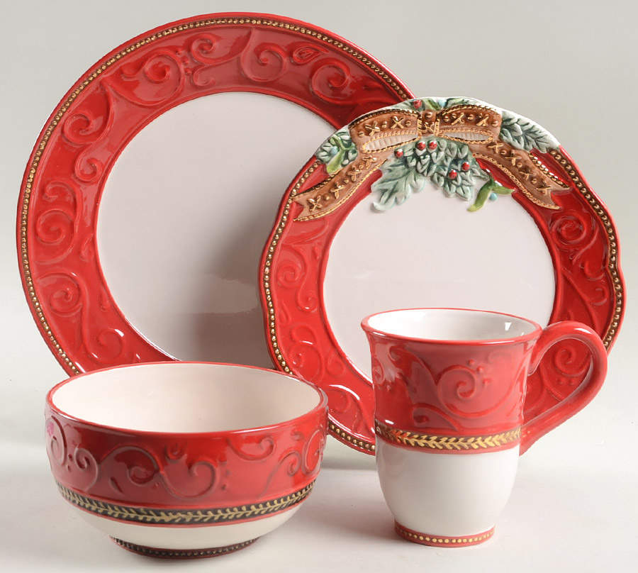 Yuletide Holiday 4 Piece Place Setting by Fitz & Floyd-1