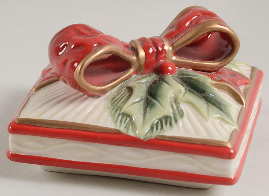 Yuletide Holiday Lid for Square Box by Fitz & Floyd-1