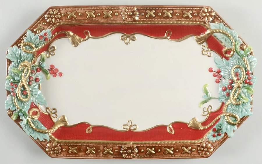 Yuletide Holiday 14" Rectangular Tray by Fitz & Floyd-1