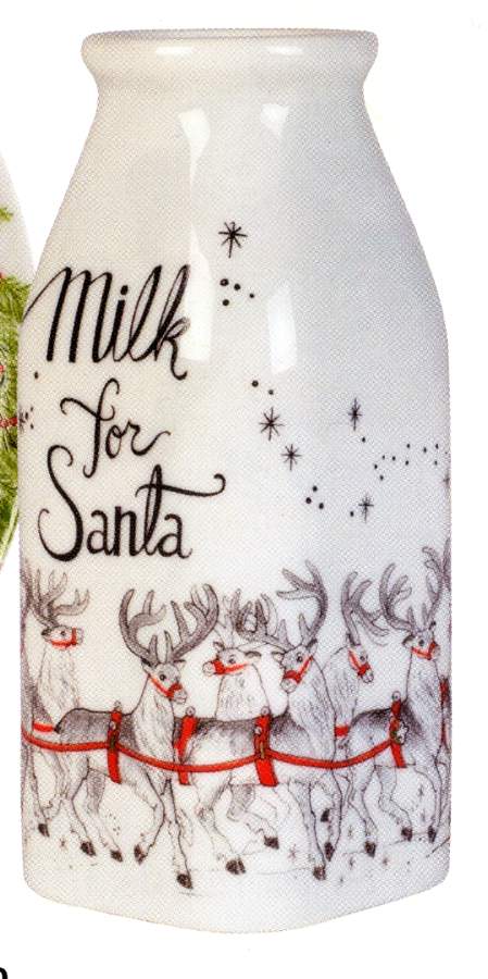 Vintage Holiday Milk Bottle by Fitz and Floyd-1