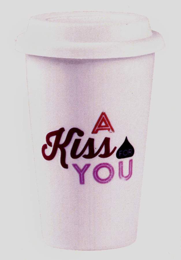 Hugs and Kisses Travel Tumbler & Silicone/Plastic Lid by Fitz & Floyd-1