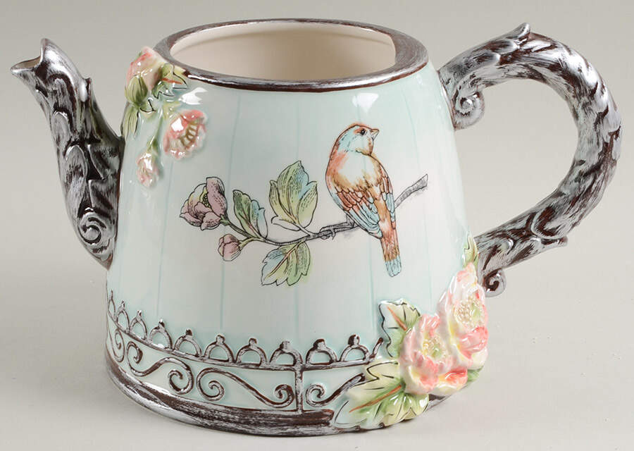 English Garden Teapot No Lid by Fitz & Floyd-1