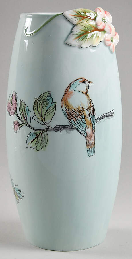 English Garden 10" Vase by Fitz and Floyd-1