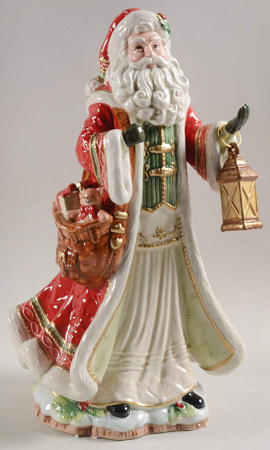 Crimson Holiday Santa Claus Figurine by Fitz & Floyd-1