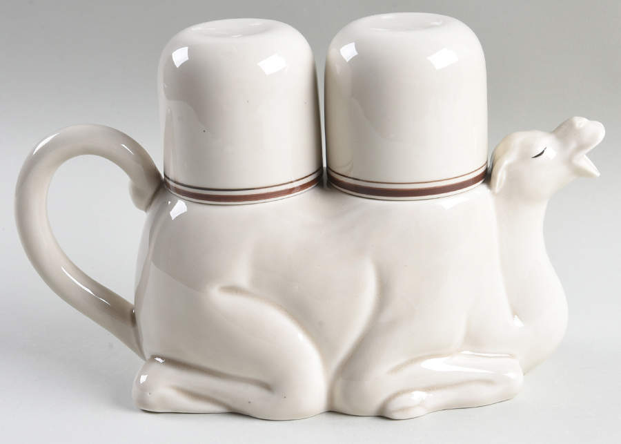 Camel Tea for Two-(2 Cups,Open Teapot, Lid) by Fitz & Floyd-1