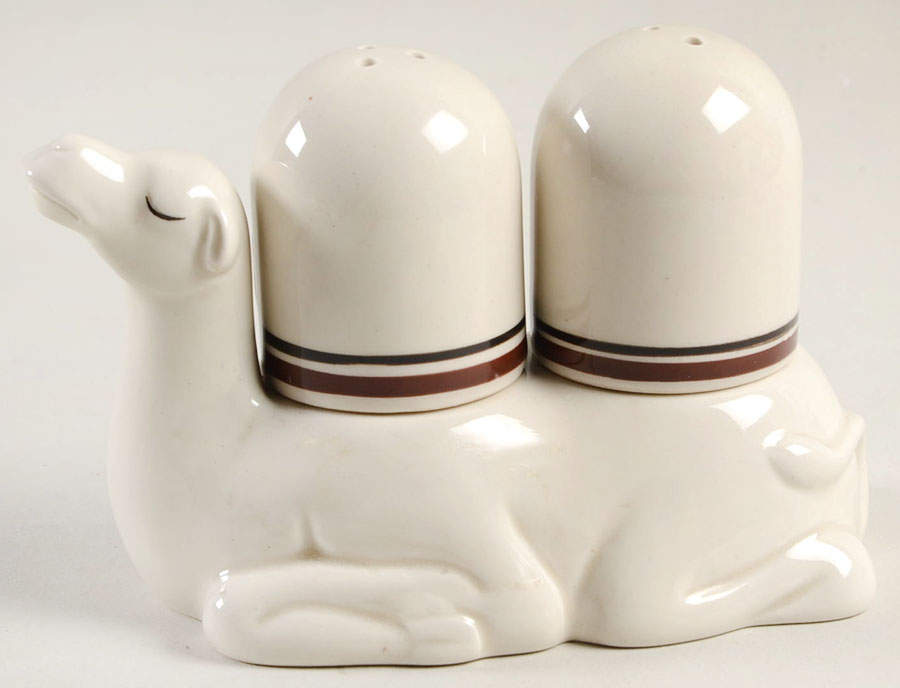 Camel (3 Pc) Salt & Pepper Tray Set by Fitz & Floyd-1