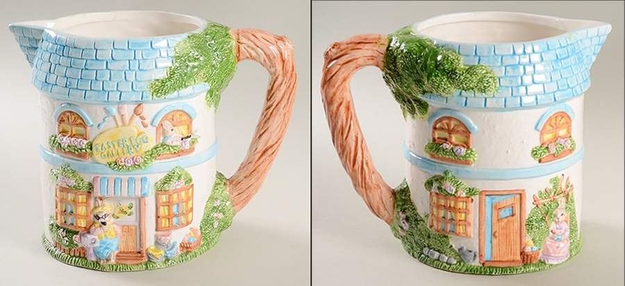 Easter Cottage 48 Oz Pitcher by Fitz & Floyd-1