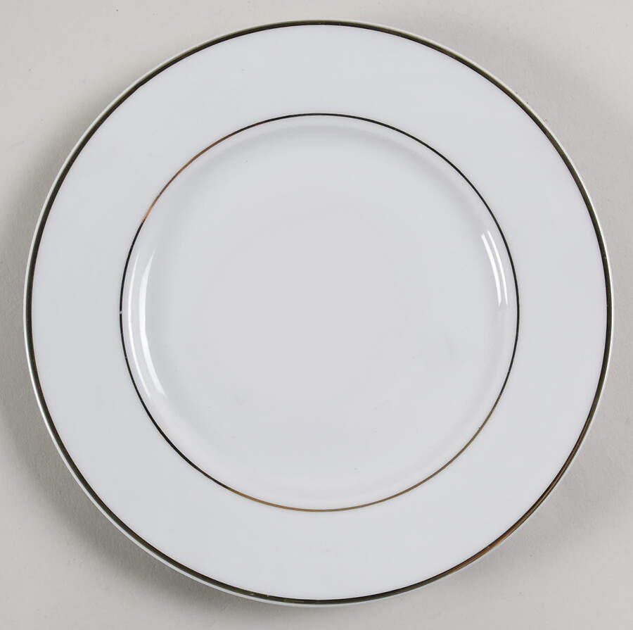 Caterer's White Dinnerware (Gold Trim) Salad Plate by Fitz & Floyd-1