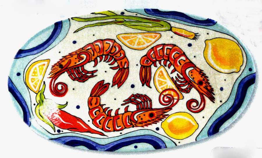 Coastal Collection 17" Oval Serving Platter by Caffco-1
