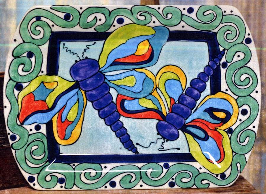 Wings 14" Rectangular Serving Platter by Caffco-1