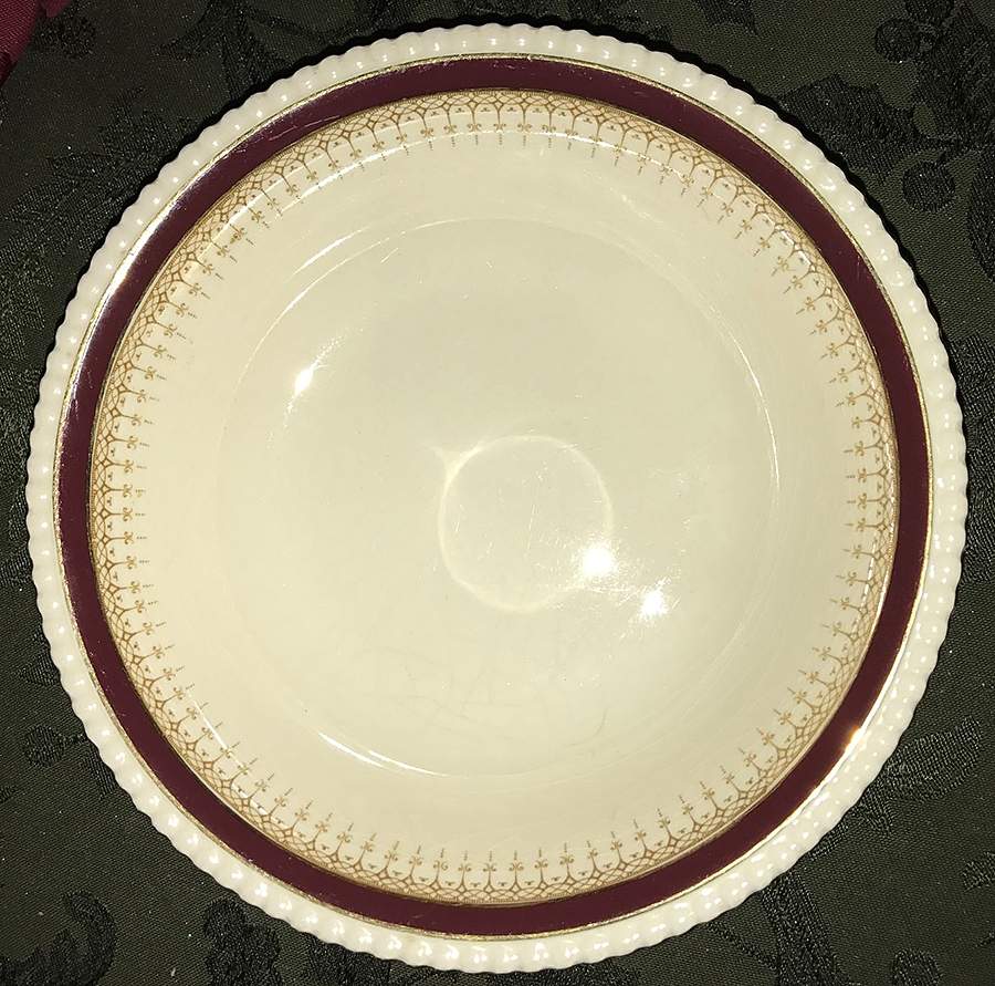 FON82 Gold Trim 9" Round Vegetable Bowl by Fondeville-1
